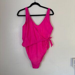 Summer Mae Hot Pink Barbie One PIece Maternity Swim wear Size XL